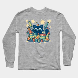 Explosive Kitty - Happy new year Long Sleeve T-Shirt